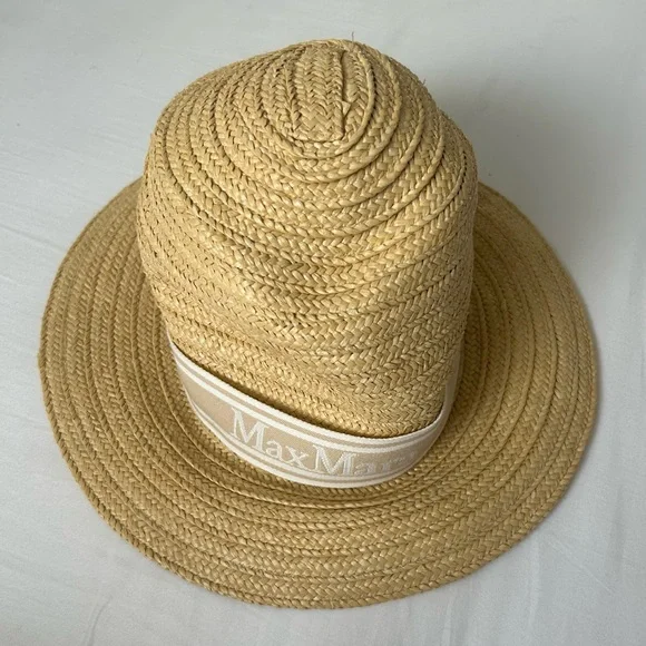 MaxMara Beige Chiffon Hat